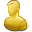Regular User Anonymous Yellow Icon 32x32 png